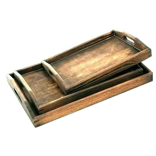 Wooden Tray Built With Recycled Wood
